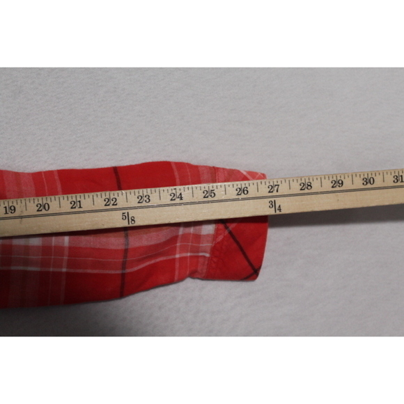 Levi's Women Orange Plaid Boyfriend Fit Pearl Snap Size Small - Picture 6 of 8